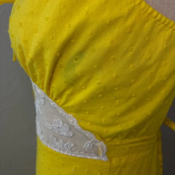 Betsey Johnson Vibrant Yellow Satin Dress - Picture 8 of 8